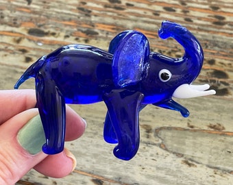 Lampwork Glass Elephant, Large Lucky Elephants, Display, Decoration, Figurine