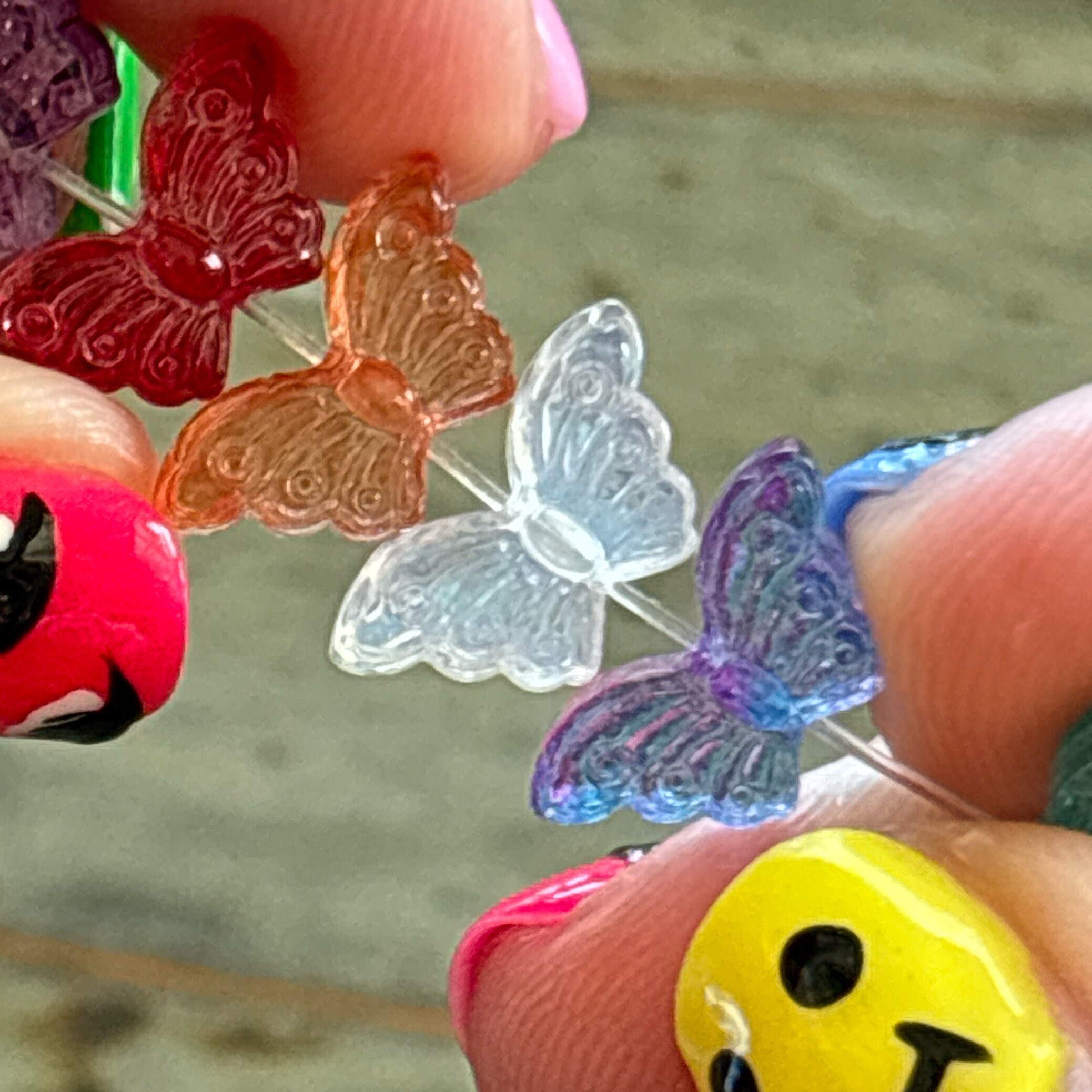 Glass Butterfly Bead, Transparent Glass Butterflies - Etsy