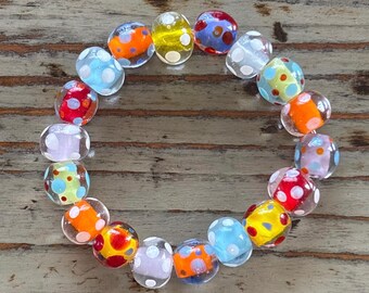 Pulsera Elastica Di Cristallo Murano – Bracciale Girocollo Artigianale Fatto A Mano