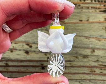 Lampwork Glass Angel Pendant