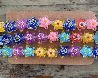 Iridescent Star Beads for Earrings, Puffy Star Beads for Bracelet, Dolly  Kei Beads, Lolita Beads, Fairy Kei Beads, Yume Kawaii Beads 