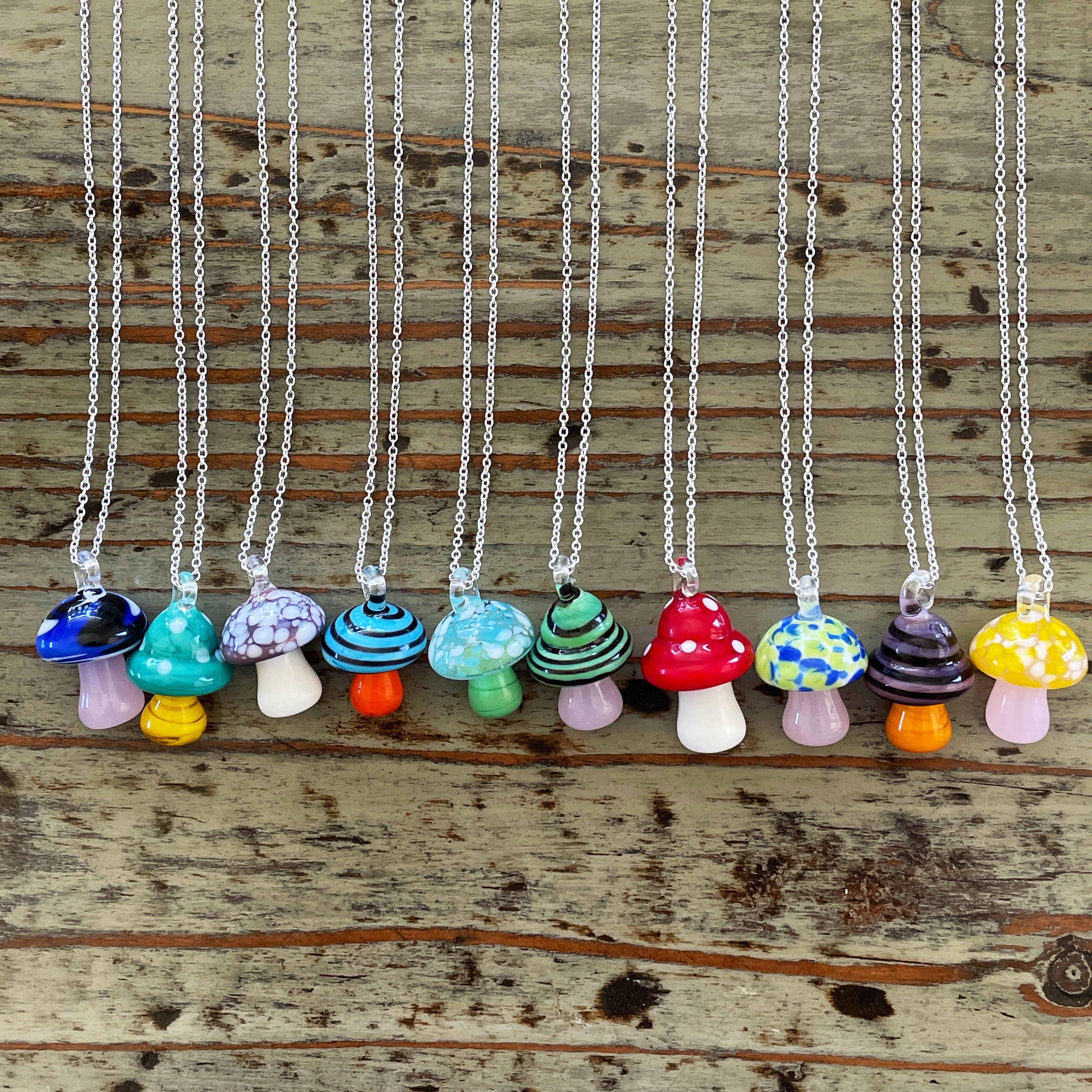 Glass Mushroom Pendant Etsy Australia
