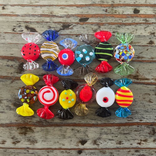 Murano Lampwork Glass Candy 48mm Display Decoration Etsy