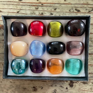Lampwork Glass Rings, Mixed Color, Mixed Sizes
