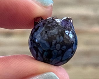 Lampwork Blueberry Bead