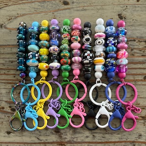 Llaveros de cuentas de Murano, cadena para bolso, adorno para bolso, multicolor