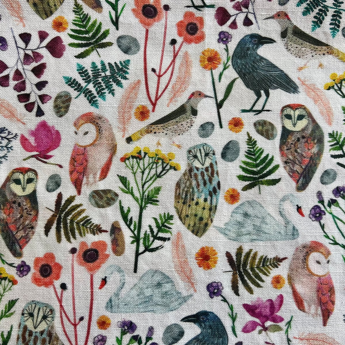 Woodland Animals Tea Towel: 100% Cotton Kitchen Dish Towel