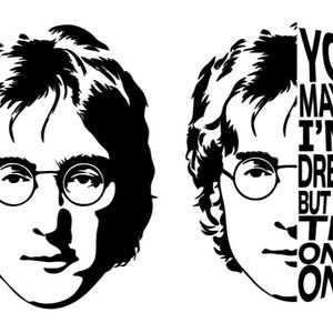 Imágenes de Lennon/Imagine (archivo PNG) para Cricut/otros cortadores