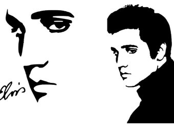 Elvis images (PNG file) for cricut/other cutters