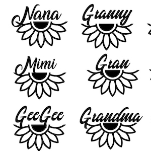 Grandmother flowers (PNG file) for cricut/other cutters