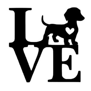 Dachsund/Weiner dog love square png & svg files for cricut/other cutters