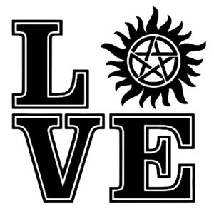 Supernatural love square png & svg files for cricut/other cutters