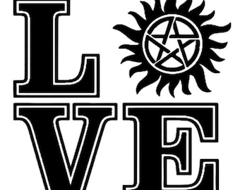 Supernatural love square png & svg files for cricut/other cutters