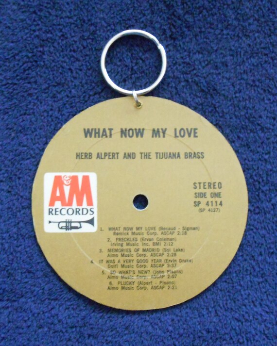 Herb Alpert Record Label Medallion Keychain Etsy