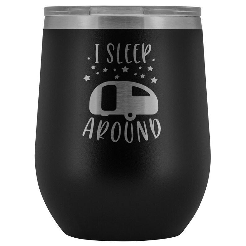 I Sleep Around Funny RV Tumbler Trailer Gift Camper Motor Home