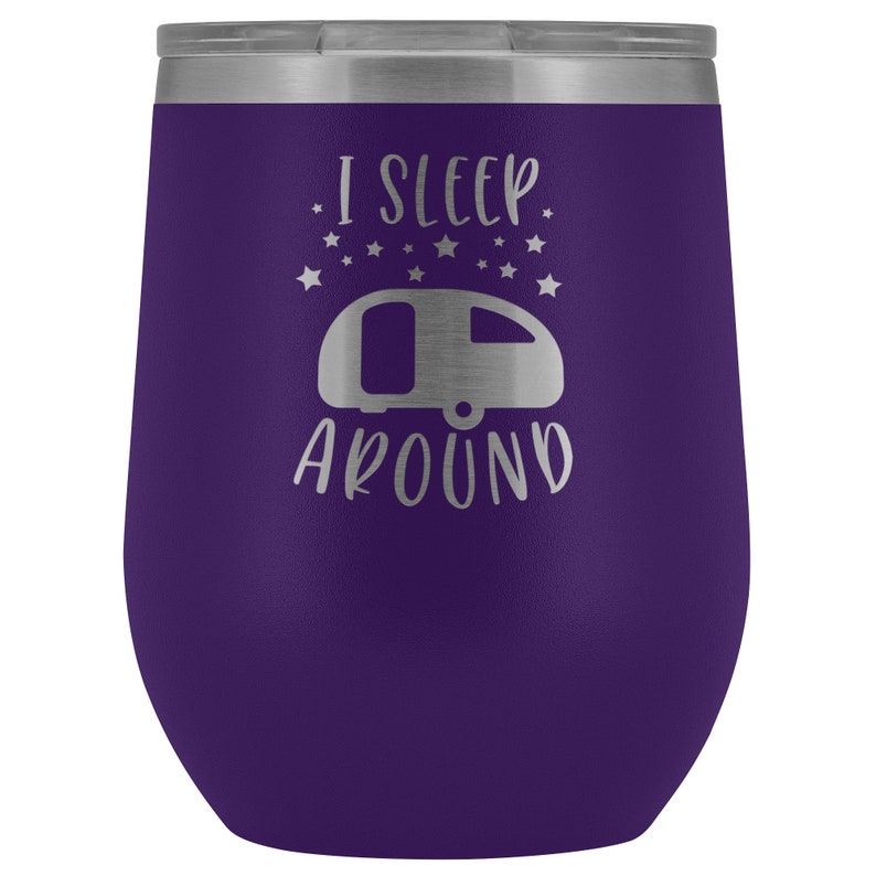 I Sleep Around Funny RV Tumbler Trailer Gift Camper Motor Home