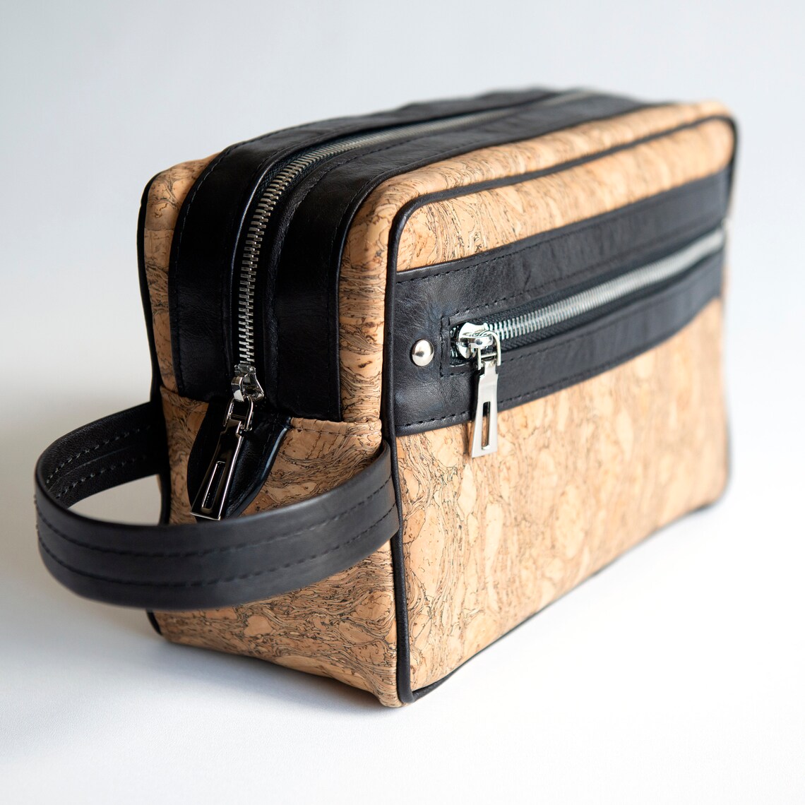 Handmade Cork and Leather Toiletry Bag Etsy