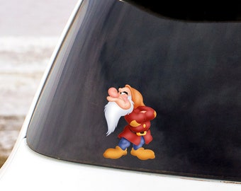 GRUMPY Seven Dwarves - Full Color Vinyl Decal Sticker - Vehicle, Car, Laptop, Locker, Phone, Cups, Tumblers and More.