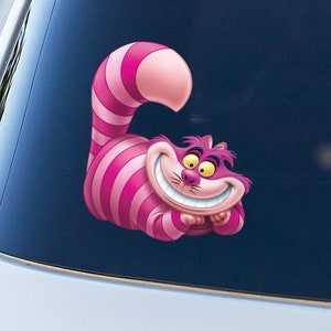 Cheshire Alice Wonderland - Full Color Vinyl Decal Sticker - Vehicle, Car, Laptop, Locker, Phone, Cups, Tumblers and More.