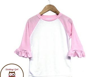 raglan ruffle sleeve shirts