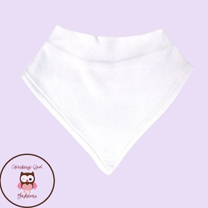 Sublimation Blanks - 100% Polyester Infant Baby Bandana Bib - 2 Ply
