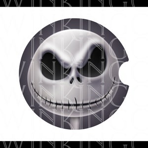 Nightmare Christmas Jack Sally Characters Car Coaster Template Sublimation Print Graphic INSTANT DOWNLOAD PNG File