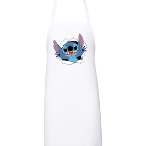 STICH Character Graphic Cute Apron Cooking Baking Chef Baker - Optional Personalization