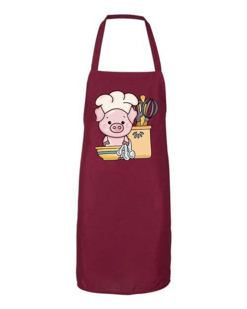 COOKING PIGGY Pig Graphic Cute Apron Cooking Baking Chef Baker ...