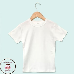 Sublimation Blanks - Baby Infant / Toddler / Youth White Short Sleeve T-Shirt Poly/Cotton Blend