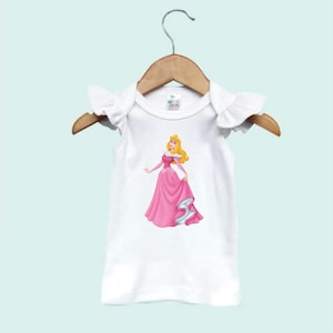 Aurora Sleeping Beauty Princess Toddler Baby Infant Youth Ruffle/Flutter Sleeve T-Shirt/Tank Top