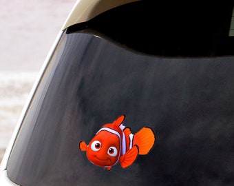 Poisson clown à la recherche de NEMO - Sticker vinyle polychrome - véhicule, voiture, ordinateur portable, casier, téléphone, tasses, gobelets et plus encore.