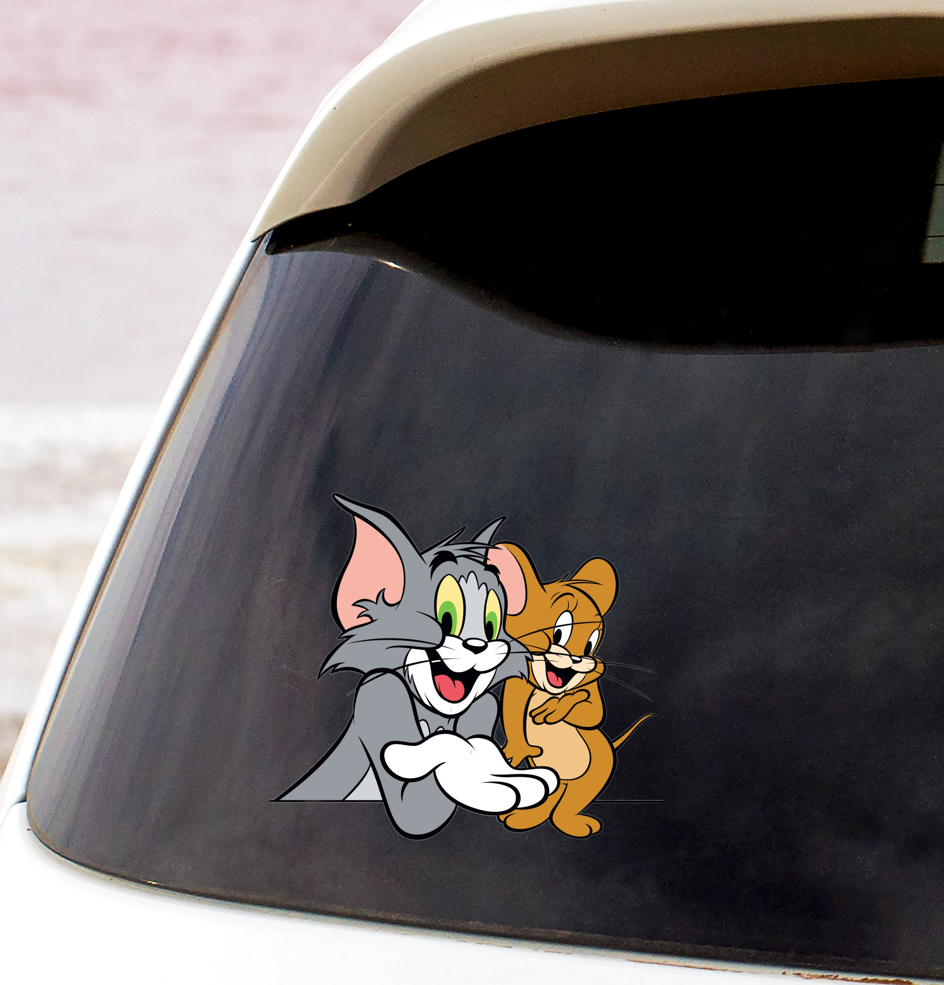 Sagoma decorativa Tom & Jerry personalizzabile con nome e numero