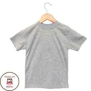 Sublimation Blanks - Baby Infant / Toddler / Youth Gray Short Sleeve T-Shirt Poly/Cotton Blend