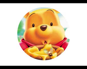 Winnie The Pooh Tigger Eeyore Piglet Rabbit Christopher Robin Disney Epcot Print Sublimation Car Coaster