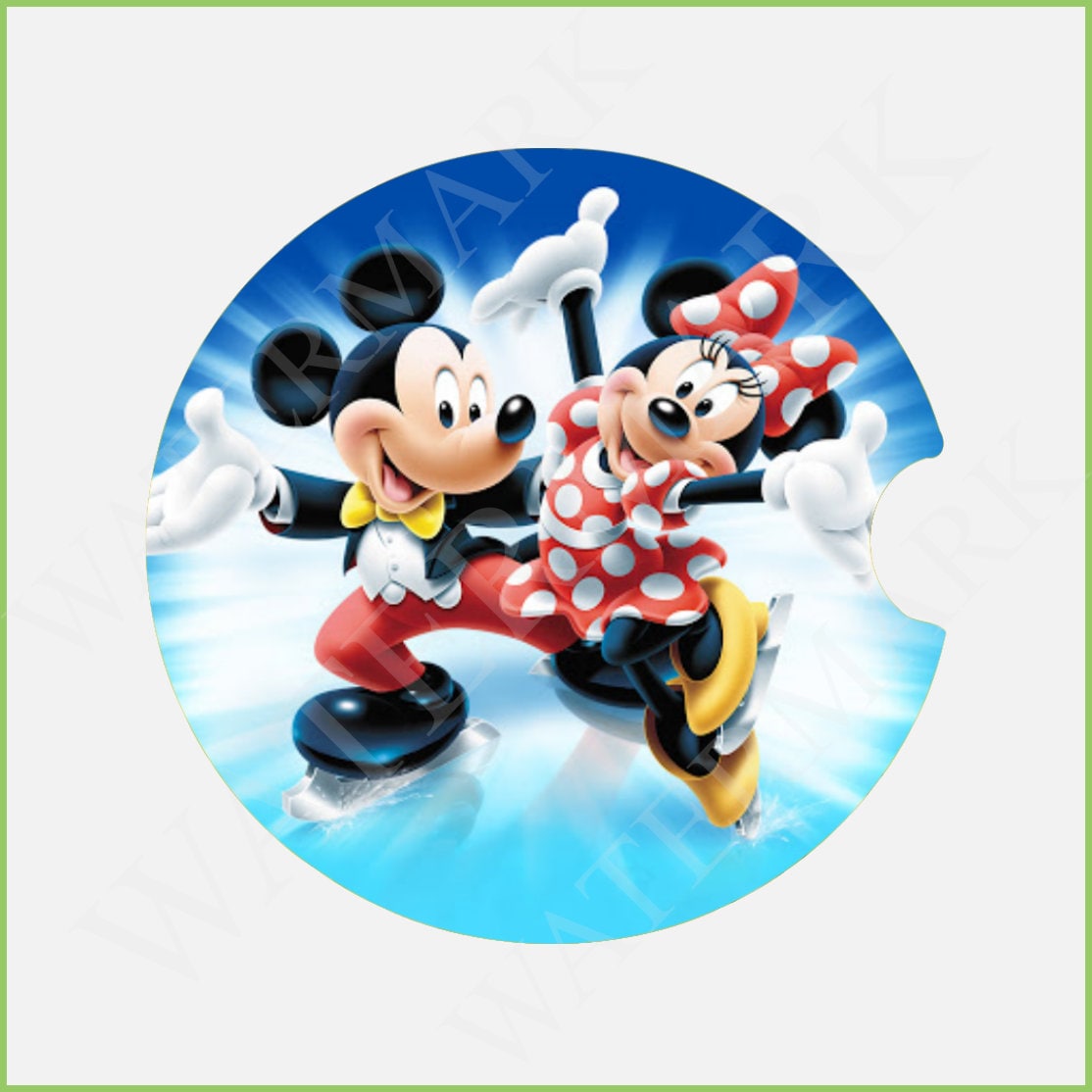 Plasticolor 001968R01 Disney Mickey Mouse 2pc Auto Coasters for