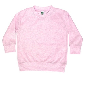 Sublimation Blanks - Baby / Toddler / Youth Pink Heather Long Sleeve LIGHTWEIGHT Pullover Poly/Cotton Blend