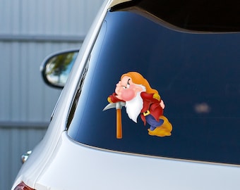 GRUMPY Seven Dwarves - Sticker vinyle polychrome - véhicule, voiture, ordinateur portable, casier, téléphone, tasses, gobelets et plus encore.