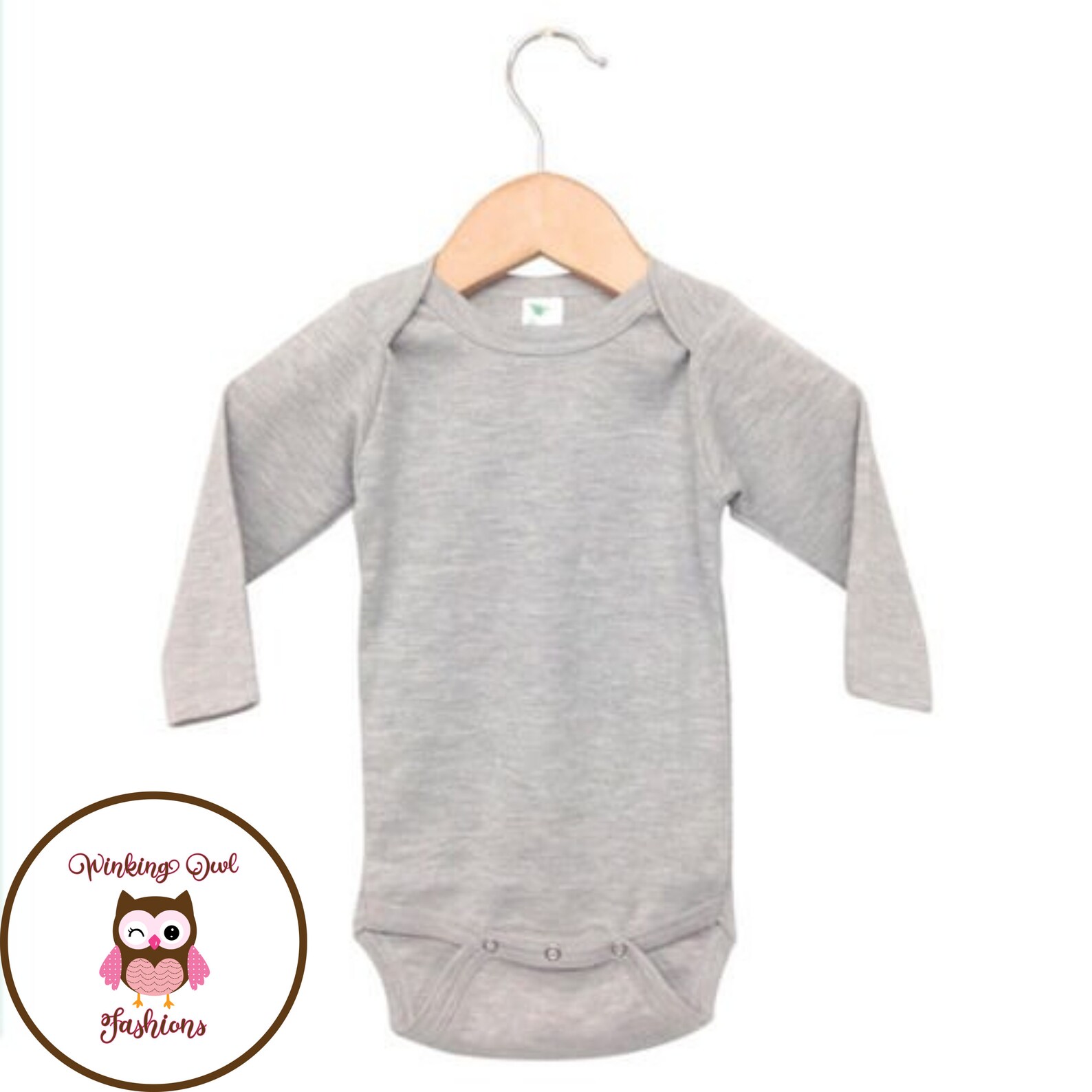 Sublimation Blanks Infant Baby Long Sleeve Heather Gray Etsy