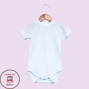 Sublimation Blanks - 100% Polyester Infant Baby Crew Neck Bodysuit