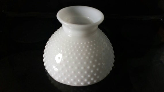 Vintage Mid Century White Hobnail Milk Glass Lamp Shade Vintage Mid Century White Hobnail Milk, White Hobnail Milk Glass Lamp Shade