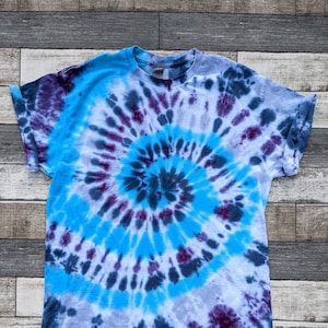 Purple and Blue Tie-Dye T-shirt