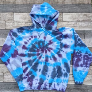 Purple & Blue Tie-Dye Hoodie