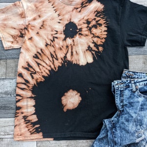 Yin Yang Reverse Bleach Tie Dye Tee