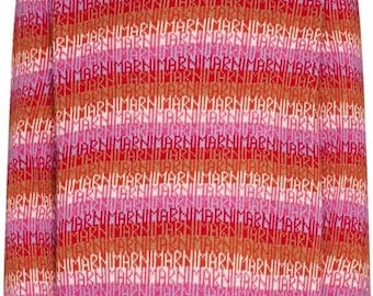 USA Verkäufer Marni All Over Logo Strickpullover Bunt Gestreift Intarsien Italien Größe 52
