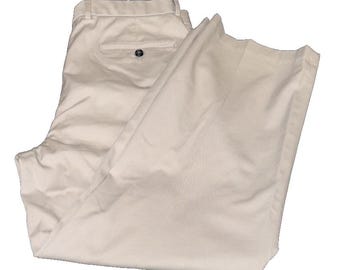 30x34 Paul Frederick Tailored Fit Mens Pale Blue Pleated Pants Cotton Blend