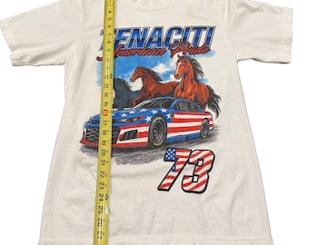 Vintage Tenaciti American Pride #73 3D Graphic Red White and Blue Size Small