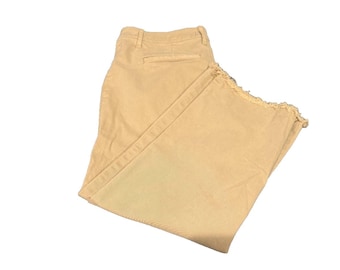 Sanctuary Standard Surplus Khaki Pants Raw Hem Capri Size 28
