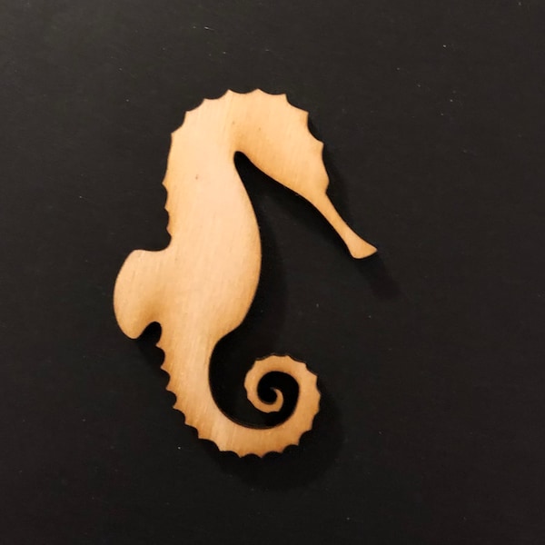Seahorse - Laser Cut Out Unfinished Wood Craft Shape SEA153 – The Wood
