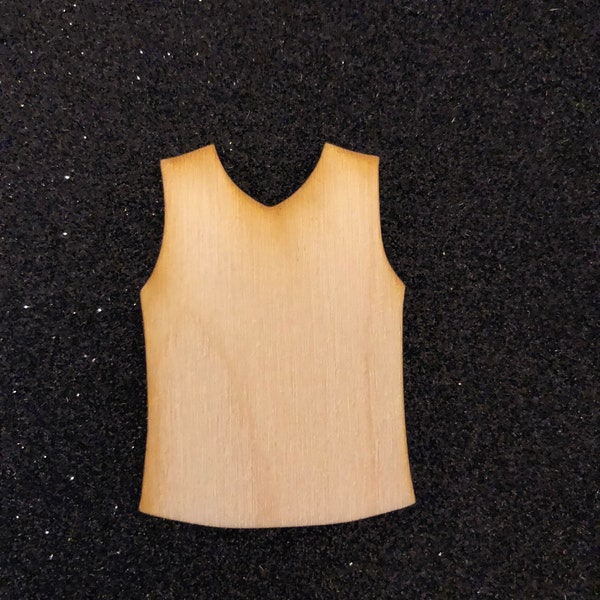 Basketball Jersey laser wood shaped cut out - unfinished