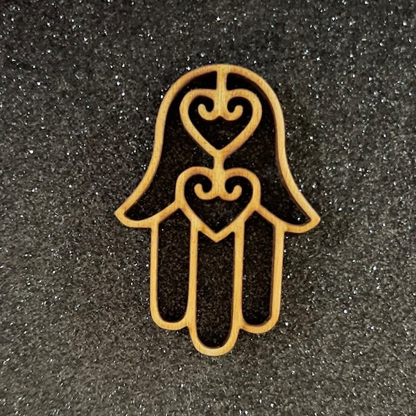 Hamsa laser wood shaped cut out - unfinished